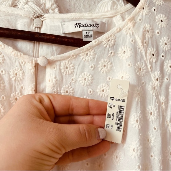 NWT Madewell | Eyelet Tassel-Tie Mini Dress - Picture 8 of 8